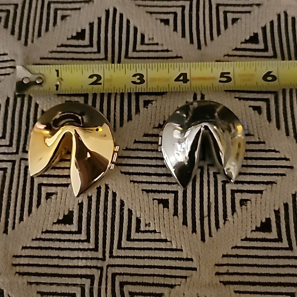 Final reduction! Z gallerie metal fortune cookies gold and silver